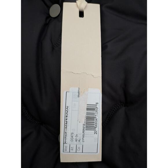 NWT Ssheena Black Puffer Long Coat IT 40 Luxury Italian Designer Outerwear Italy - Picture 6 of 11